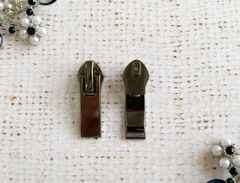 Бегунок обувной спираль, автомат Т7, тёмный никель