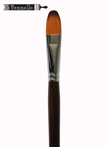 кисть Pennello DELUXE синтетика овальная №16 длинная ручка