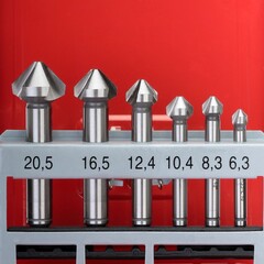 Набор зенковок 90° 6,3-20,5мм DIN335C 3z HSSE-Co5 6шт Ruko 102152E(K)