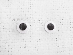 Глаза бегающие клеевые, d 12 мм