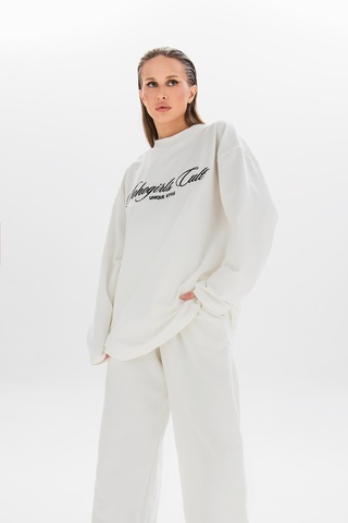Лонгслив BLACK EMBROIDERY CREAM