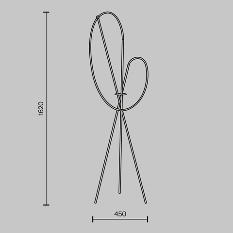 Торшер светодиодный Maytoni Crochet MOD369FL-L36B3K