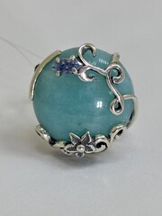 Фламенко Ц (кольцо из серебра)