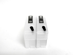 Перезаправляемые картриджи (ПЗК) для Epson WorkForce K101, K201, K301 (T1361/T1371), 2 картриджа с чипами