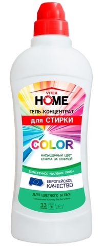 Гель-концентрат для СТИРКИ Color для цветного белья 1000мл. Витекс