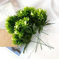 Каллы мини белые искусственные цветы, 30 см, 9 веточек в букете, набор 5 букетов.