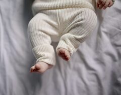 Вязаные брючки Simple (экрю)