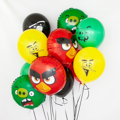 Воздушный шар (12''/30 см) Angry Birds, Ассорти, пастель, 2 ст