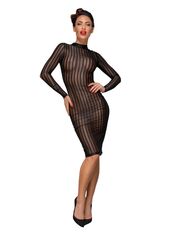 Облегающее платье в полоску из эластичного фатина Classic dress made of elastic tulle - 
