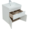 Aquanet 312425 Тумба с раковиной Ирис new 60 подвесная 2 ящ. цв. белый глянец (312425)
