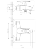 Смеситель для ванны с монолитным изливом T40-31