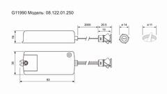 Датчик на взмах 220V/60-250W, D15, черный, шнур 2м, PM-218C