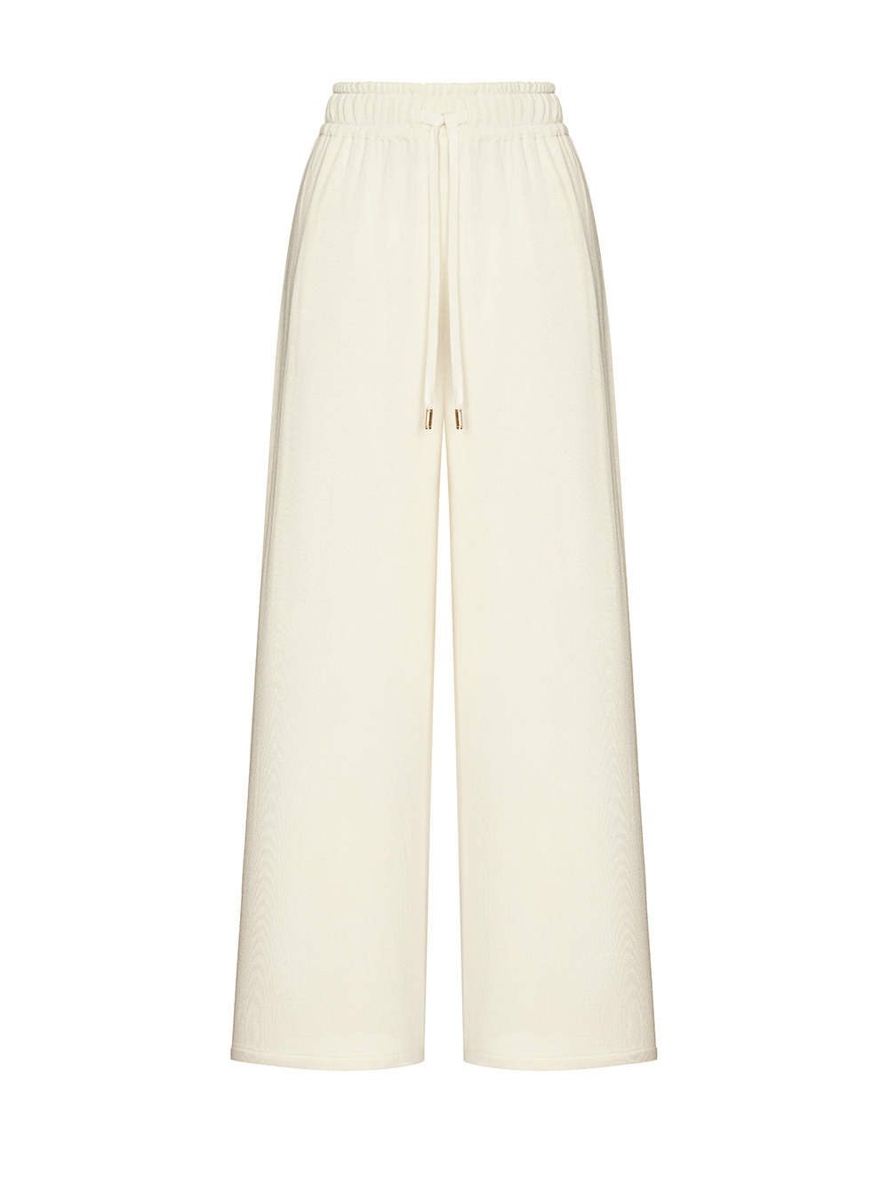 Женские брюки молочного цвета из шелка и вискозы - фото 1