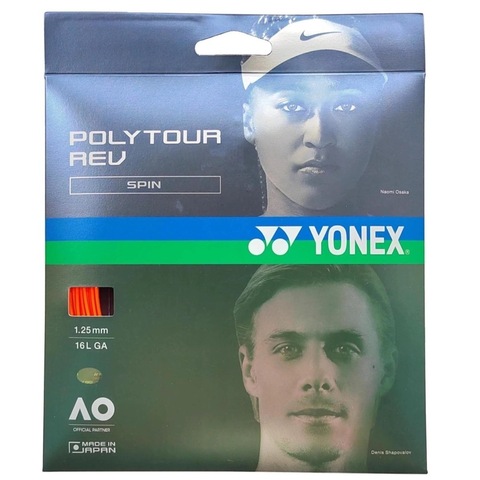 Струны Yonex POLY TOUR REV SPIN BRIGHT ORANGE (1.25мм / 12м)