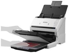 Сканер протяжный Epson WorkForce DS-530II (B11B261401/502) A4 белый/черный