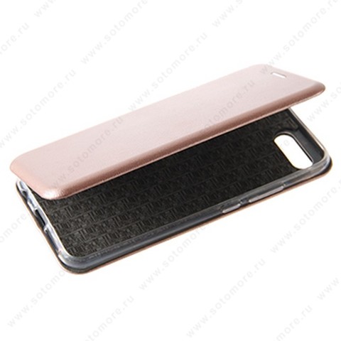 Чехол-книжка для Huawei Honor 10 - book case книжка розовое золото