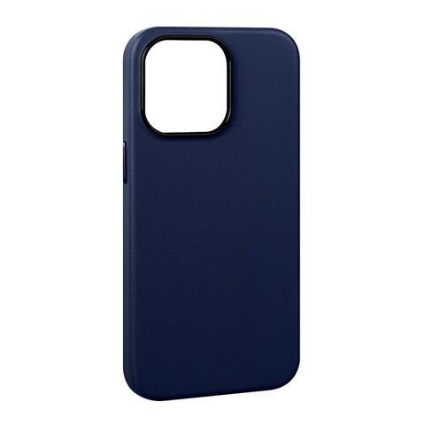 Чехол из натуральной кожи с магнитом (MagSafe) K-Doo Mag Noble Collection для iPhone 13 Pro (6.1") 2021 (Темно-синий)