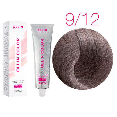 OLLIN Color Platinum Collection 9/12 (Блондин пепельно-фиолетовый) - Перманентная крем-краска для волос