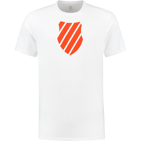 Теннисная футболка K-Swiss Tac Hypercourt Logo Tee 2 - white/spicy orange