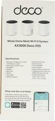 TP-Link Deco X55(3-pack) Домашняя Mesh Wi-Fi 6 система AX3000, до 574 Мбит/с на 2,4 ГГц + до 2402 Мбит/с на 5 ГГц