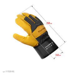 KRAFTOOL PANZER, XL (10) комбинированные кожаные рабочие перчатки (11320-XL)