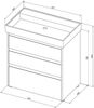 Aquanet 302474 Тумба Nova Lite 75 3 ящ. цв. дуб рустикальный (302474)