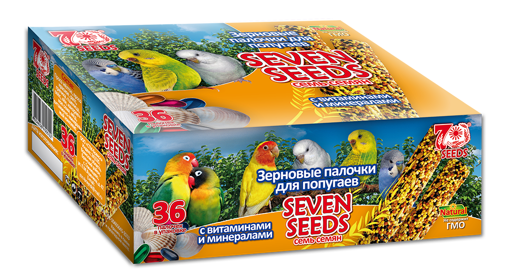 Лакомства Палочки для попугаев Seven Seeds с витаминами и минералами Шоу-бокс-попугаи-витамины.png
