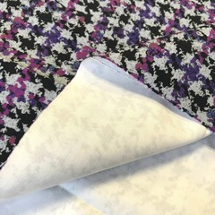 Ткань хлопок плотный с эластаном гусиная лапка сиреневый 2103