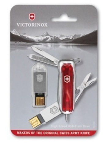 Нож-брелок Victorinox Victorinox@work USB 8GB, 58 mm Red (4.6125.TG8B)