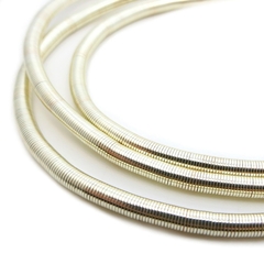 Канитель мягкая, гладкая KAN/MS, 3 мм, матовый, светлое золото
