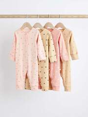 Комбинезон / Cлип для малышей Next Q49-839, 3 шт., Розовый, Бежевый