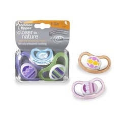 Силиконовые пустышки C-Air, 9-18 мес, 2 шт. в уп. (салатовый-фиолетовый)