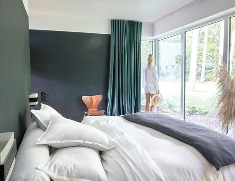 Постельное белье 2 спальное евро Blanc des Vosges Gramines Blanc