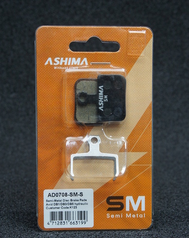 Колодки Ashima AD-0708-sm для тормозов Avid DB1-3-5 полуметалл