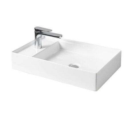 ArtCeram SCL004 01 00 SCALINO Раковина накладная 38х75 см, с 1 отв под смеситель, без слив перелива, цвет белый.(СНЯТО С ПР-ВА)