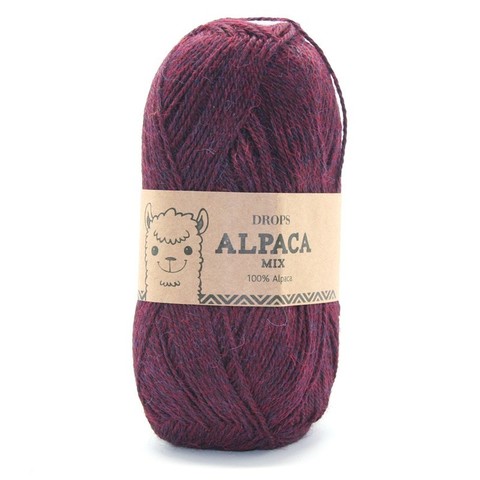 Пряжа Drops Alpaca 3969 фиолетово-красный меланж