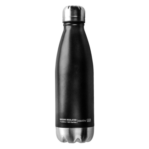 Термос-бутылка Asobu Central park (0,51 литра), черная/стальная*