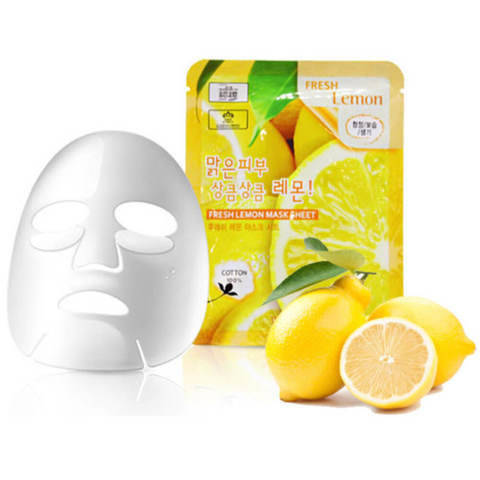 3W CLINIC Тканевая маска для лица с экстрактом лимона Fresh Lemon Mask Sheet