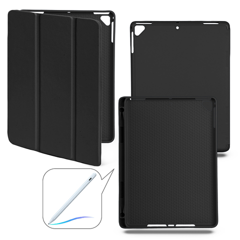 Чехол книжка-подставка Smart Case Pensil со слотом для стилуса для iPad Air 2 (9.7") - 2014 (Черный / Black)