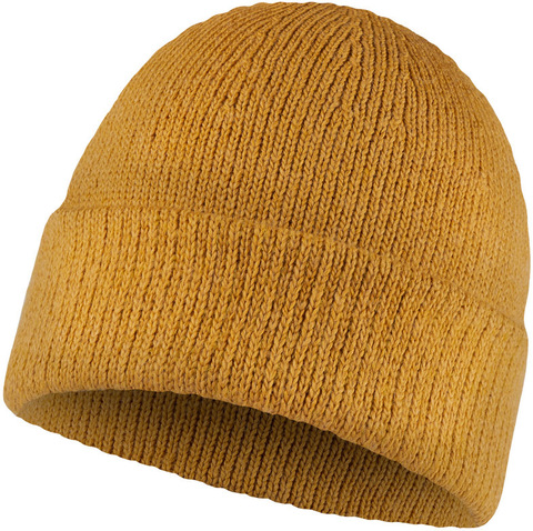 Картинка шапка вязаная Buff Hat Knitted Jarn Ocher - 2