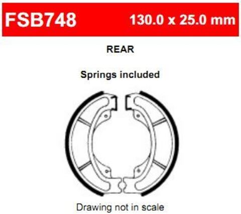 FSB748 Тормозные колодки барабанные MOTO, коробка 2 шт