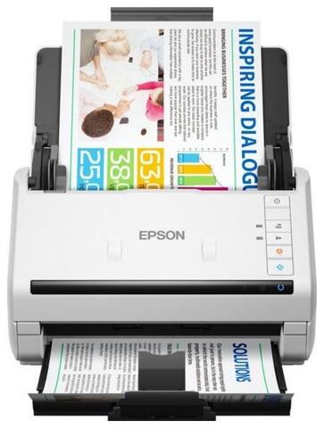 Сканер протяжный Epson WorkForce DS-530II (B11B261401/502) A4 белый/черный
