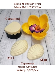 Молд пластиковый+вайнер силиконовый набор ВМ-50-М-10-11 орхидея цимбидиум