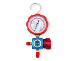 Манометрический коллектор DSZH WK-468GH со смотровым стеклом (R22/134/404/410; 1 вентильный, с маном