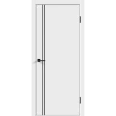 Купить Межкомнатная дверь ПЭТ Альтекс-4 белая кромка Al чёрная
