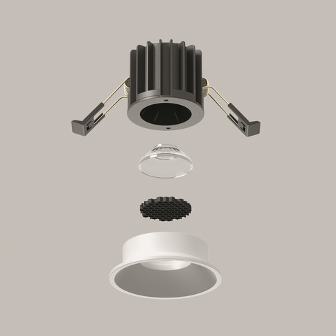 Встраиваемый светодиодный светильник Maytoni Round DL058-7W3K-W