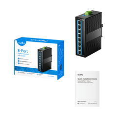 Cudy - Промышленный коммутатор с 8 гигабитными портами PoE+ IG1008P