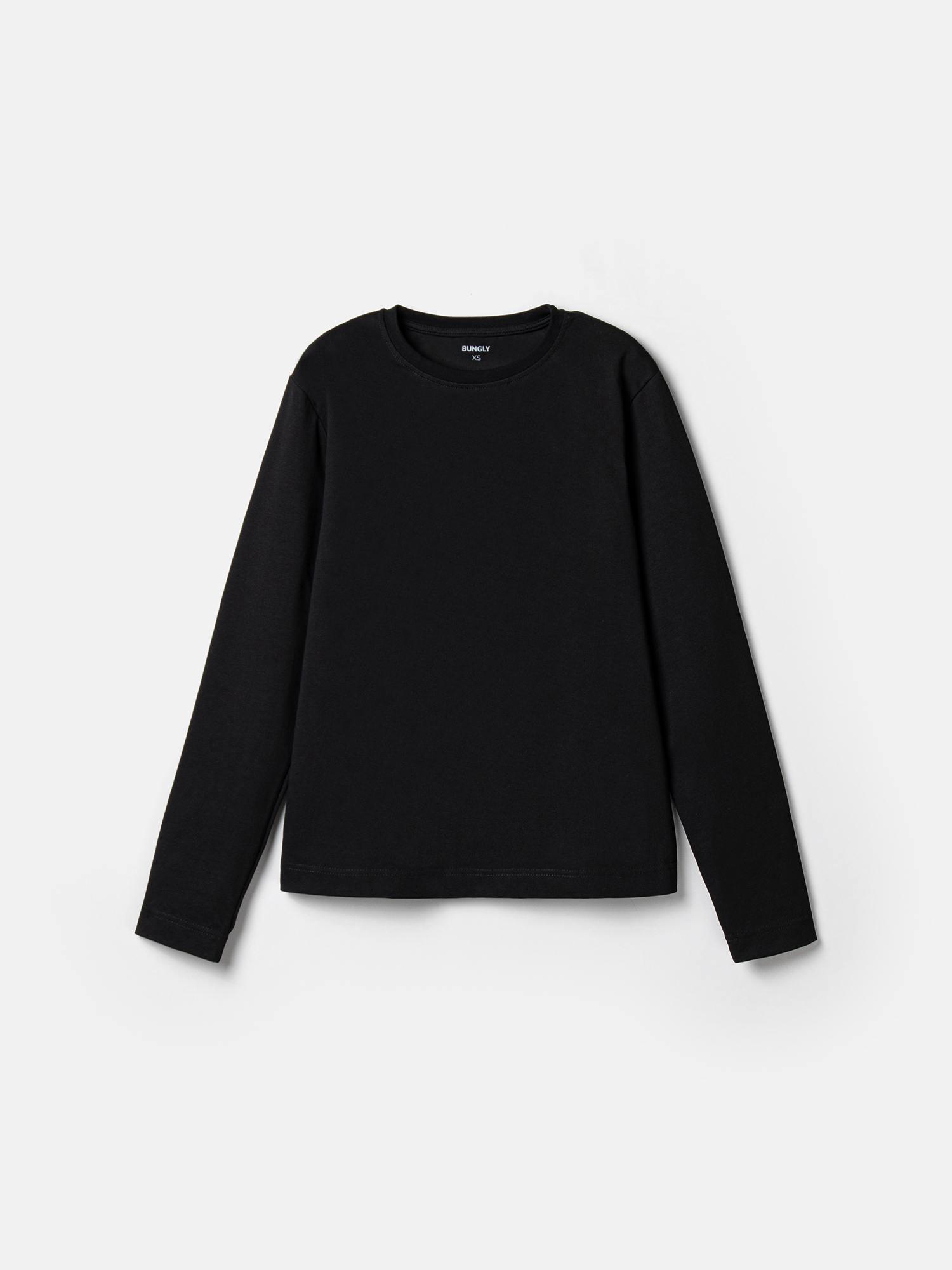 лонгслив из 100% хлопка "уголь" женский из хлопка спереди