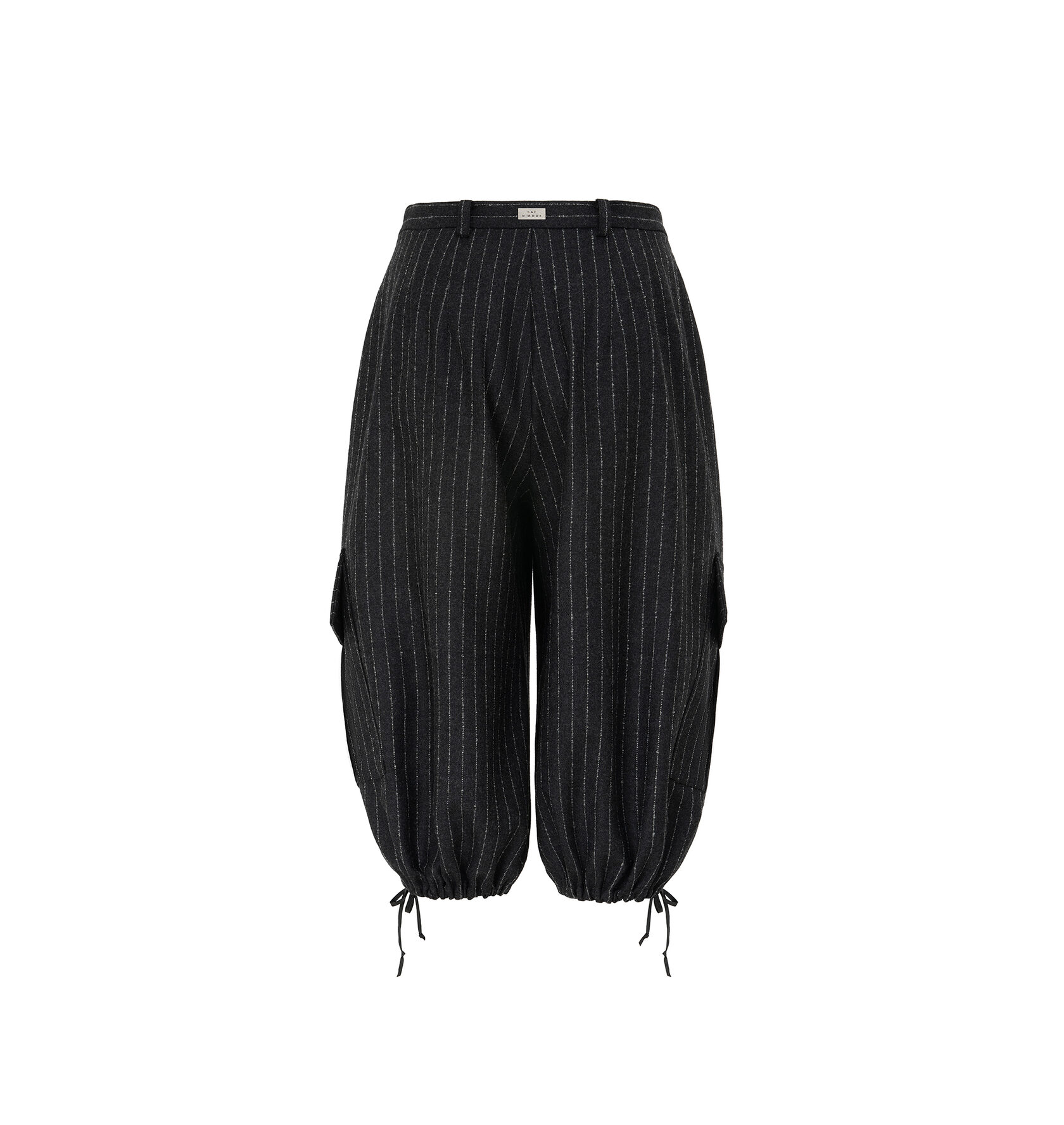 Бриджи из шерти в полоску М, Серые