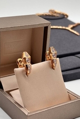 83411 - Серьги ЗМЕИ - SERPENTI lux качество VGOLD цвет розовое/белое золото